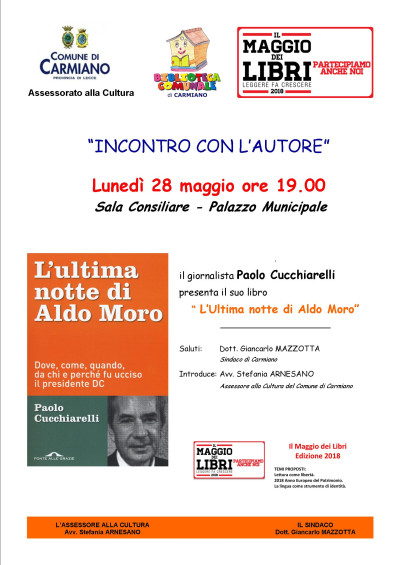 INCONTRO CON L'AUTORE - Il giornalista  Paolo Cucchiarelli presenta il libro&...
