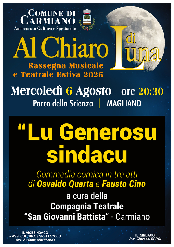 Spettacolo teatrale LU GENEROSU SINDACU