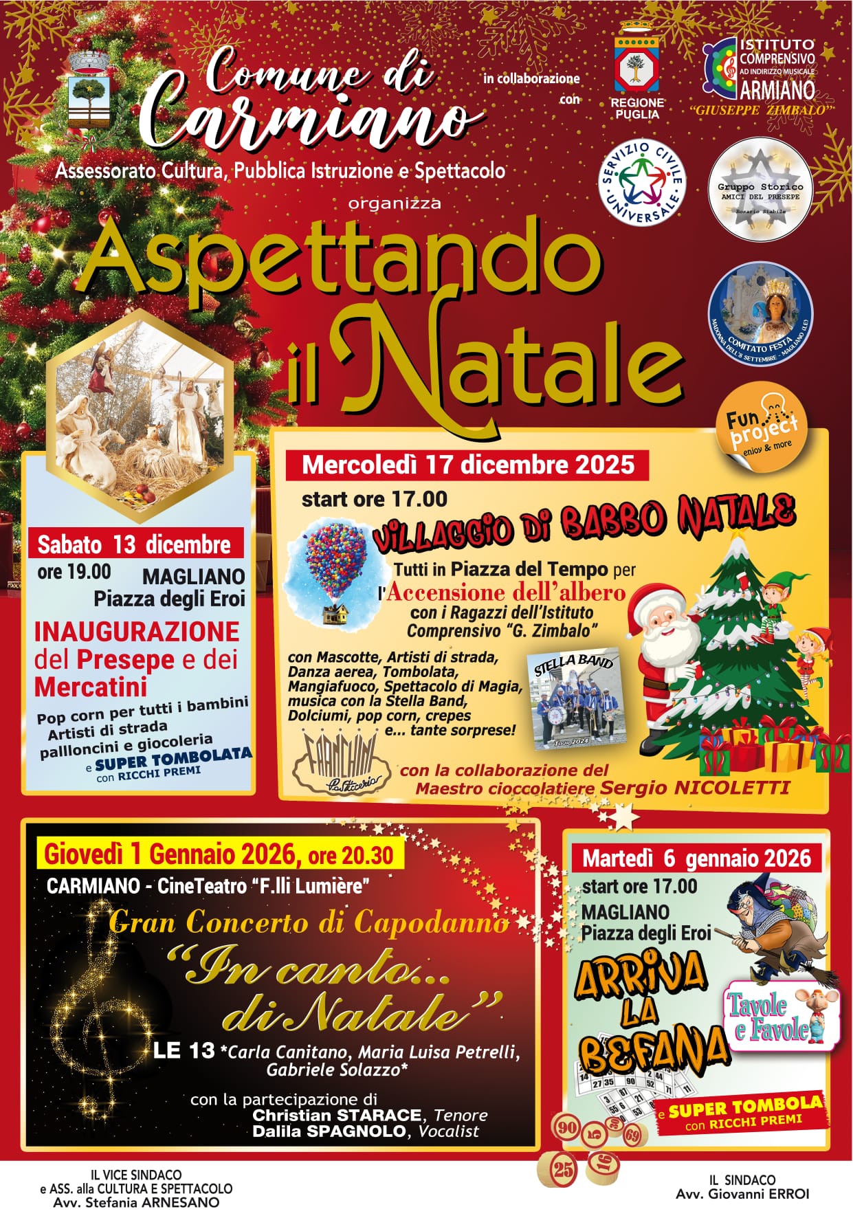 Eventi natalizi a Carmiano e Magliano