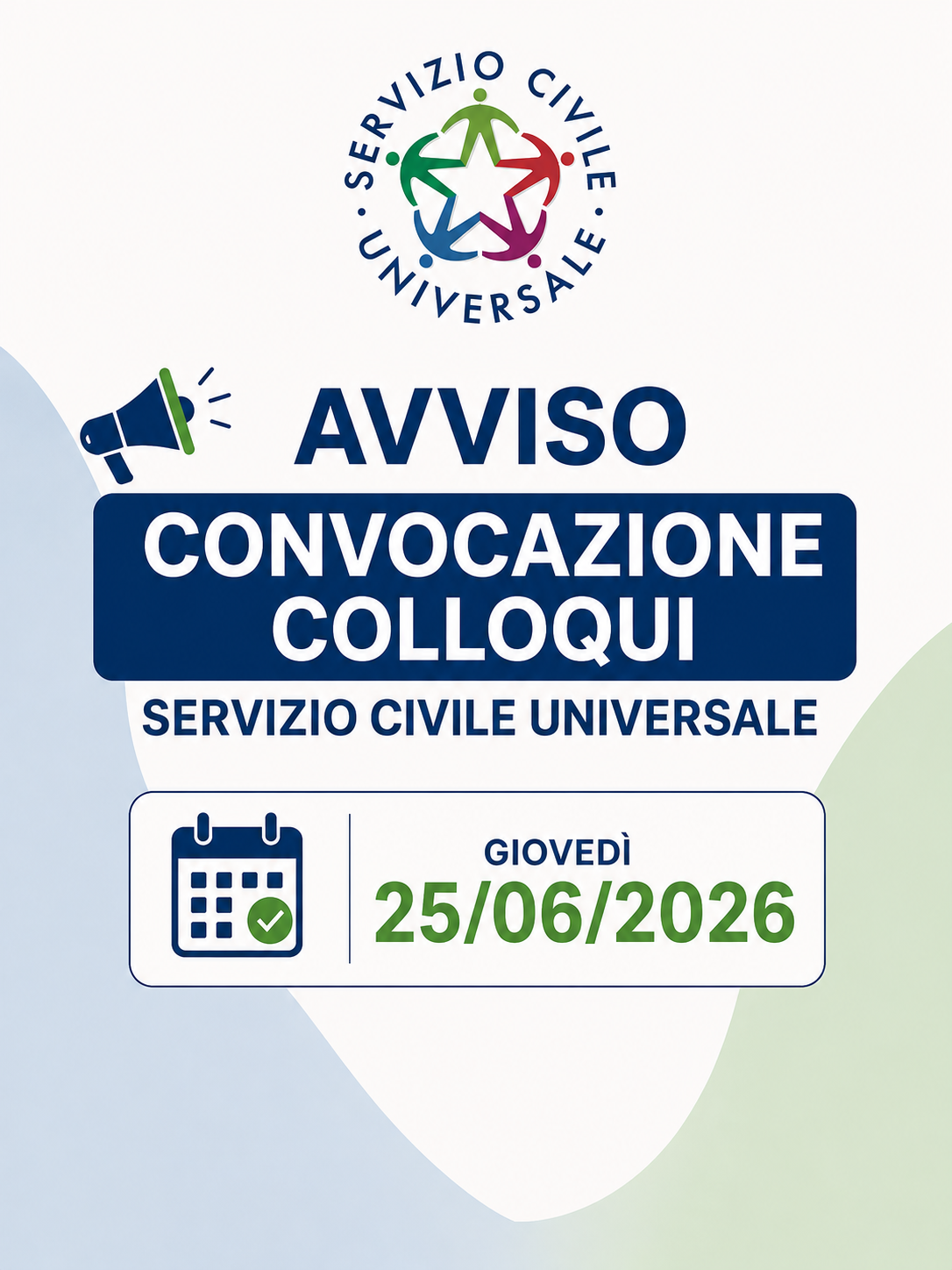AVVISO DI CONVOCAZIONE BANDO PER LA SELEZIONE DI N. 6 (SEI) OPERATORI VOLONTARI, DI CUI N. 2 (DUE) A BASSA SCOLARITÀ, DA IMPIEGARE NEL PROGRAMMA DI SERVIZIO CIVILE UNIVERSALE DENOMINATO “Le città narranti 2025: percorsi tra lettura, ambiente e comunità” - PROGETTO DENOMINATO “BibliOn 2025”, DA REALIZZARSI PRESSO LA SEDE DEL COMUNE DI CARMIANO
